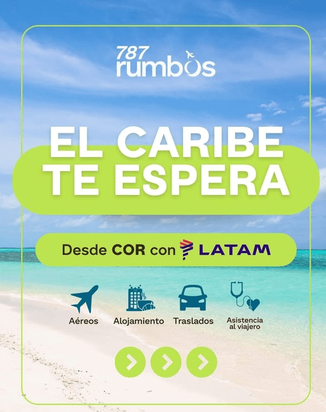 Playa paradisíaca en el Caribe con reposeras y palmeras